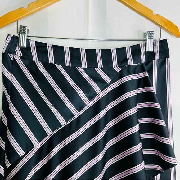 A New Day Striped Asymmetrical Ruffle High Low Skirt M - Picture 6 of 11